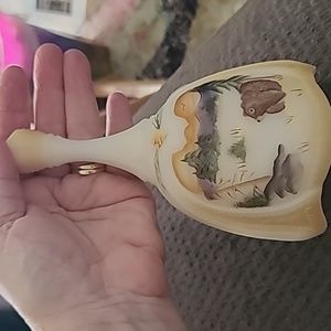 Fenton handpainted glass bell